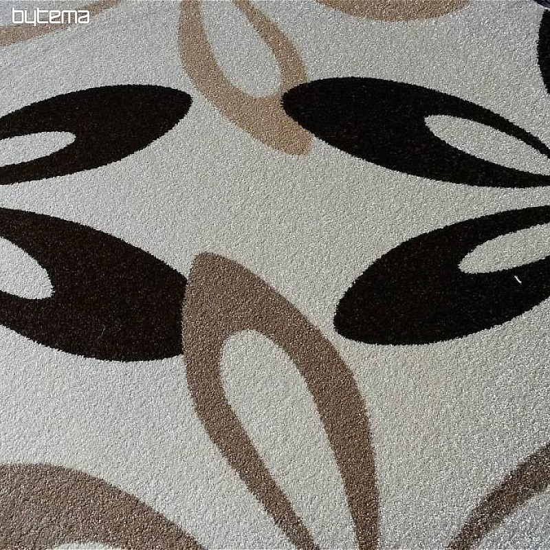 Alfombra redonda KARMEL flores crema