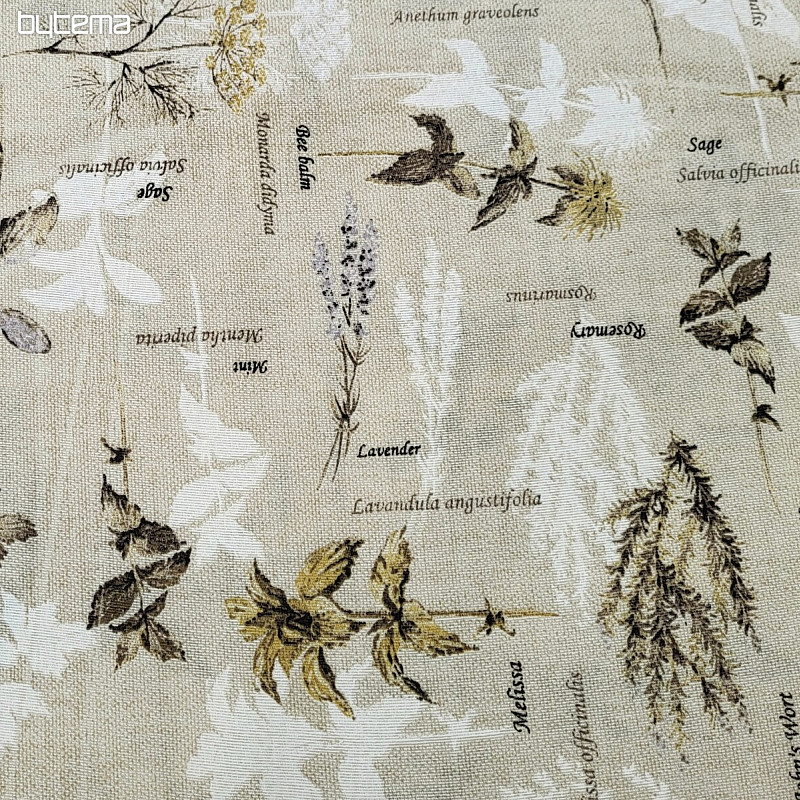 Tela decorativa BOTANICO marrón
