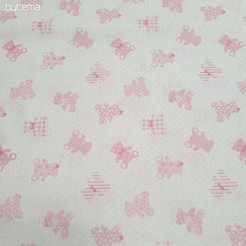 Tela de algodón BABY TEDDY rosa