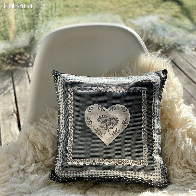 Funda de cojín tapiz SELSKÁ JIZBA gris