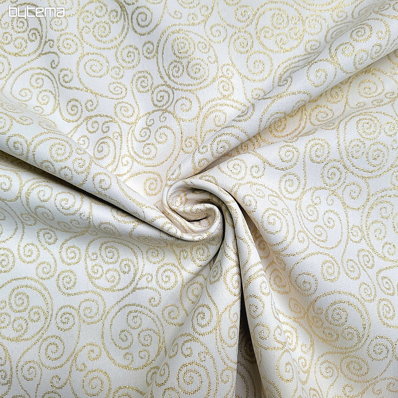 Tela jacquard decorativa adorno FLASH dorado