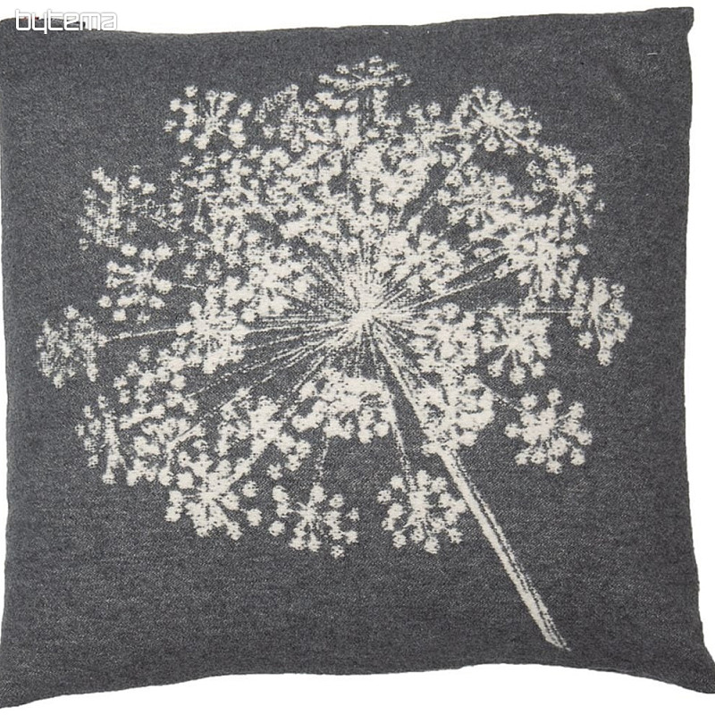 Funda de almohada con flor de jade - antracita