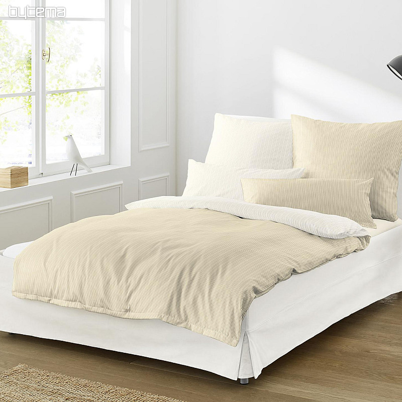 Ropa de cama de satén de lujo LINEA 8021-80 crema