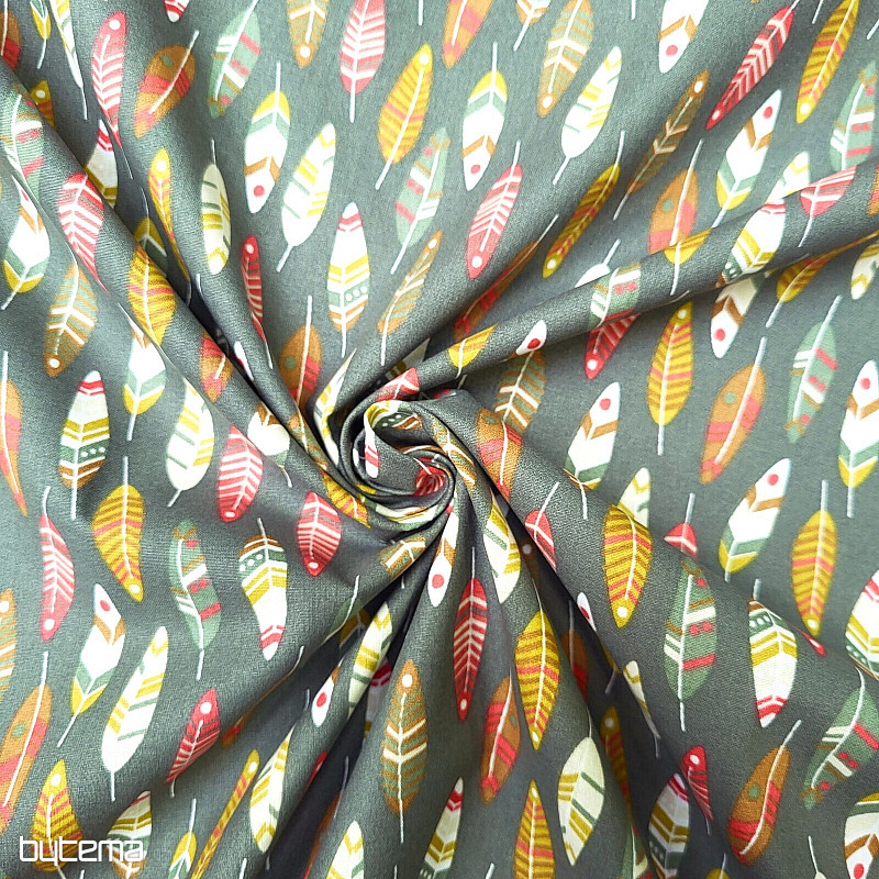 Tela de algodón PLUMAS RETRO