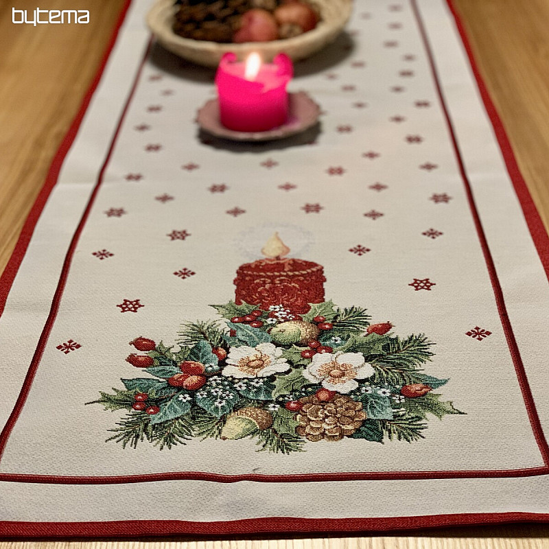 Mantel tapiz y pañuelo VELA DE NAVIDAD