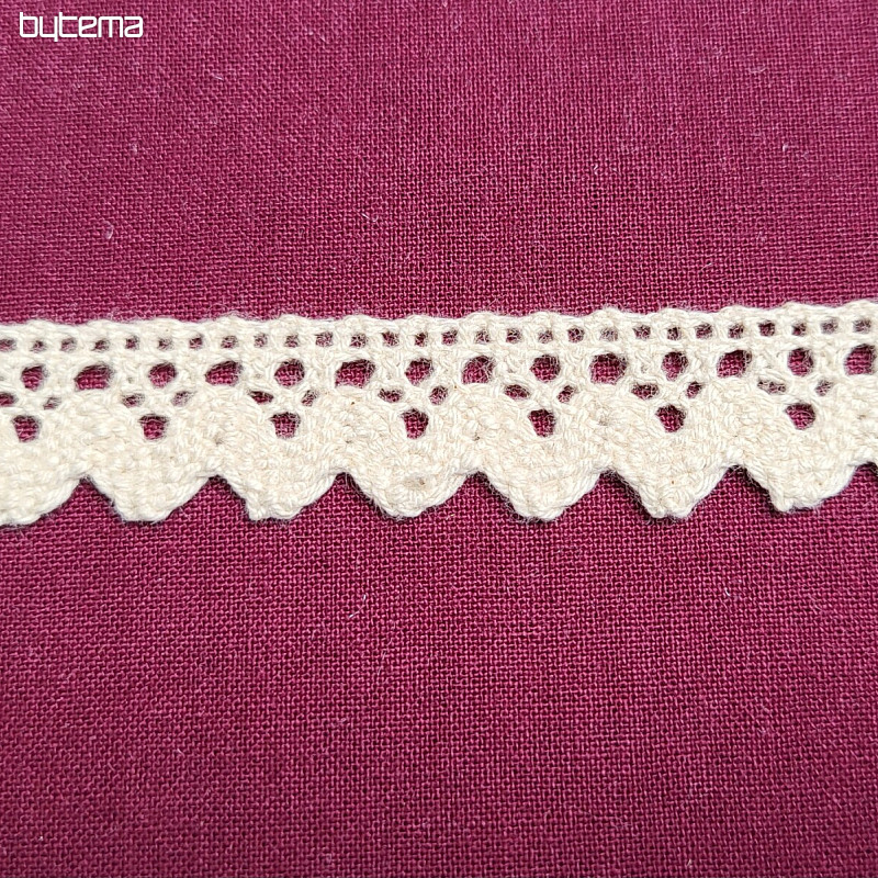 Puntilla de algodón 5420 16mm crema mate
