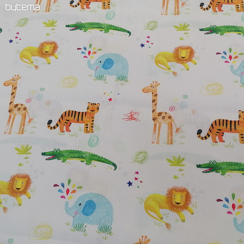 Tela de algodón JUNGLE DOODLE