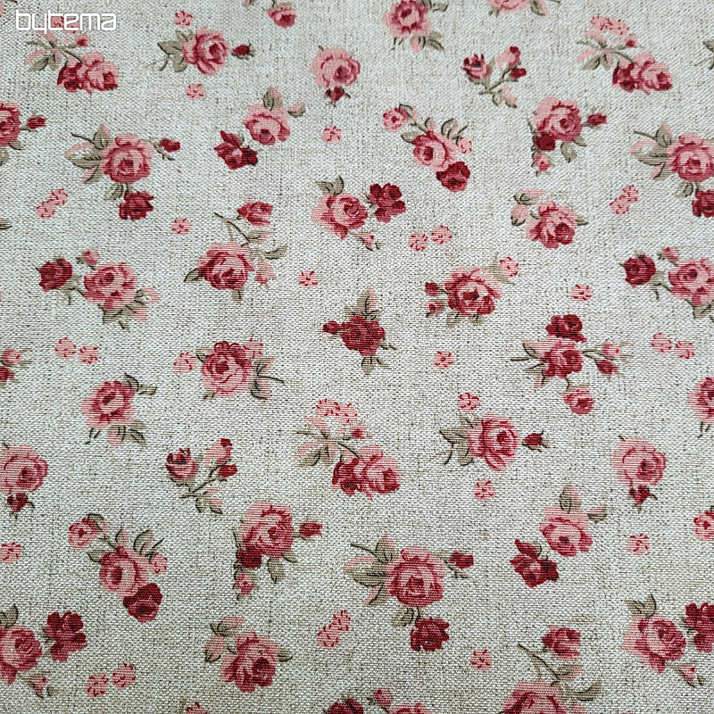 Tela decorativa ROSE rojo