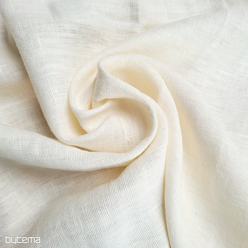 Tela de lino VERONA uni crema