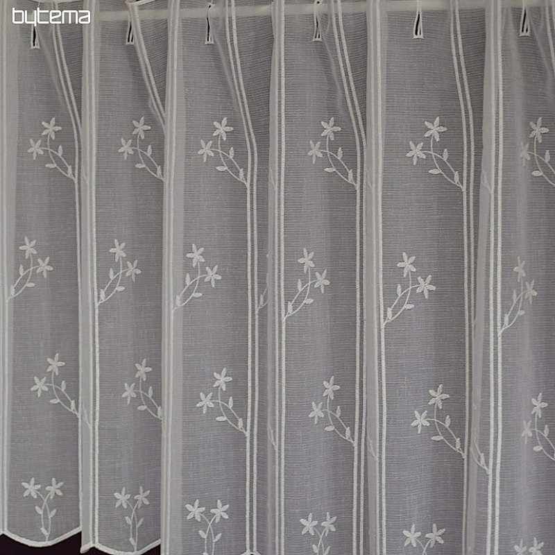 Cortina vitral bordada FLORES Gerster 11565