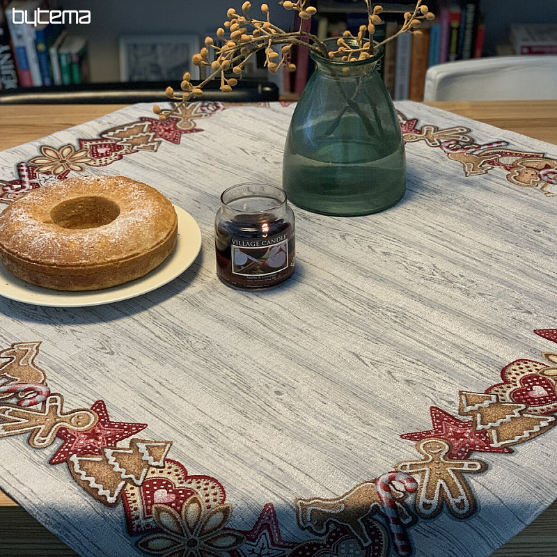 Mantel y bufanda tapiz PAN DE JENGIBRE NAVIDEÑO