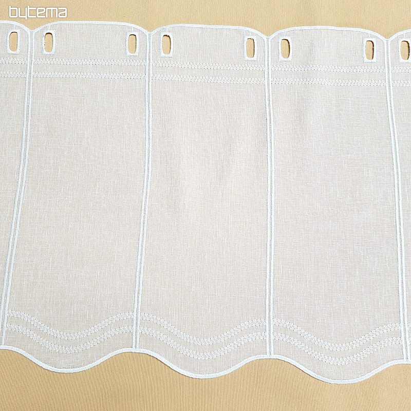 Cortina bordada para vidrieras GERSTER 11419 blanco