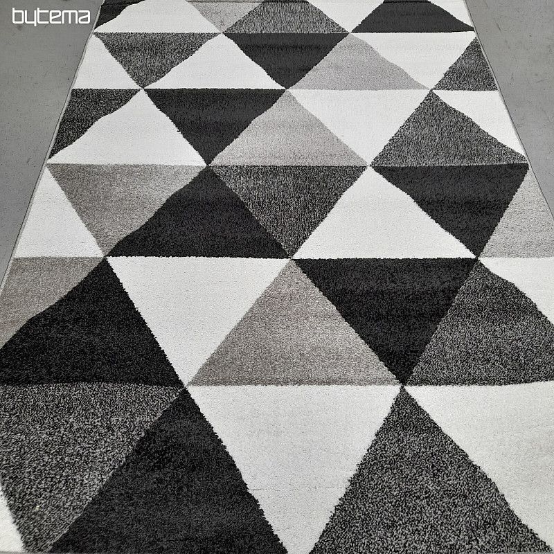 Alfombra pieza LOTTO triángulos negro/blanco