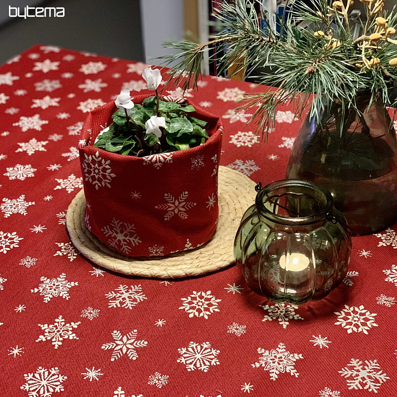 Mantel y pañuelo tapiz BANDERA ROJA