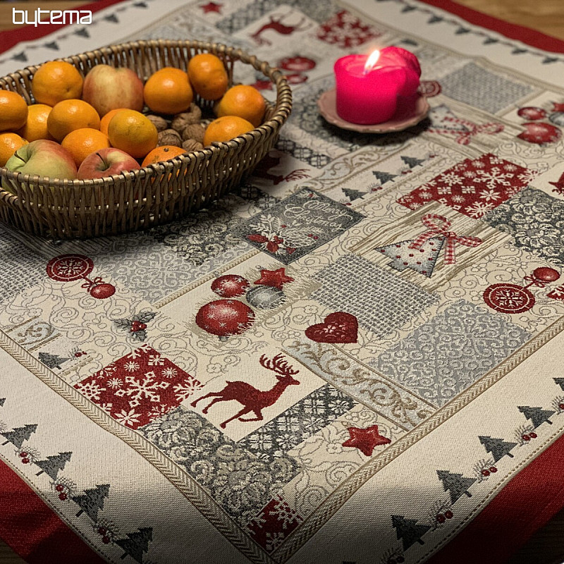 Mantel tapiz, pañuelo FELIZ NAVIDAD