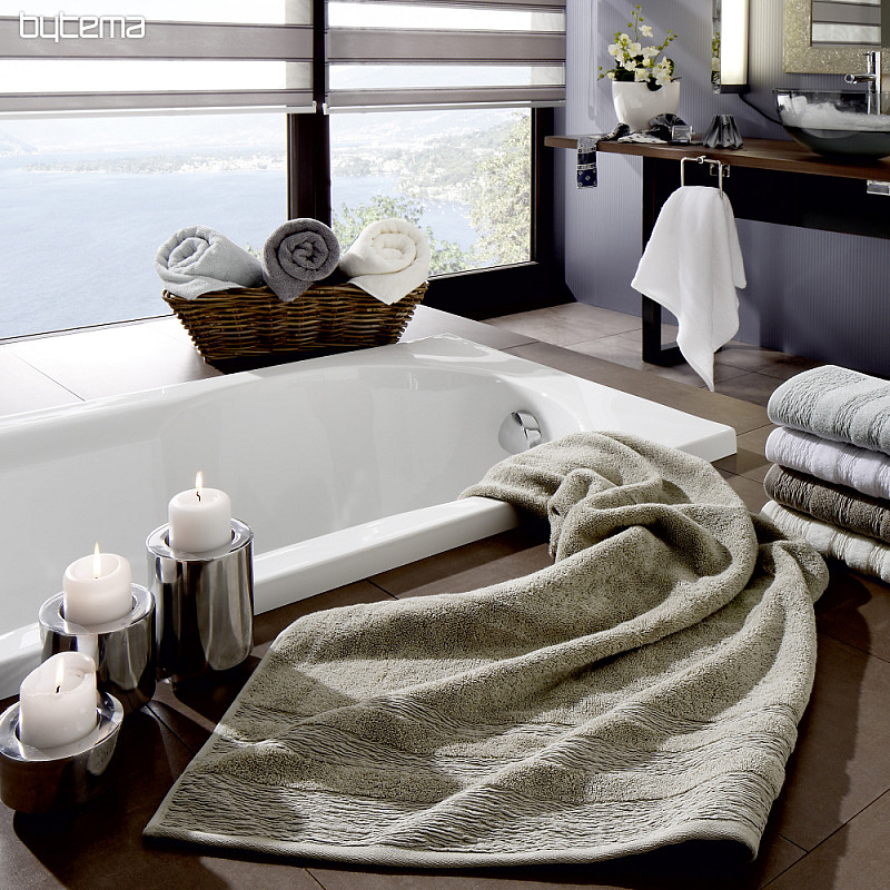 Toalla de lujo y toalla de baño EGERIA beige