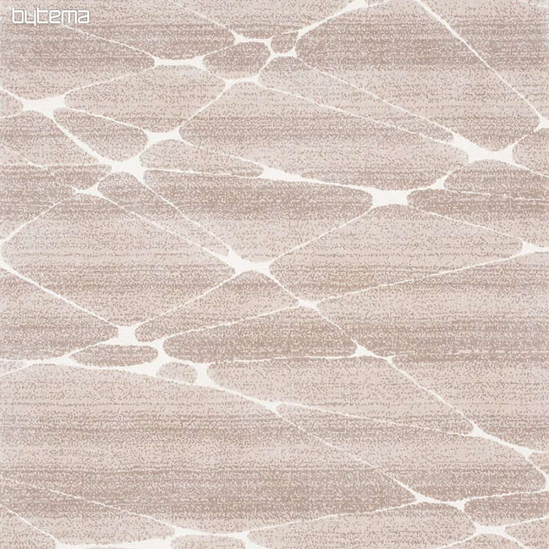Alfombra pieza BOHO geométrica beige / blanco