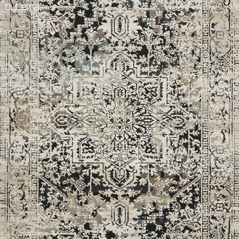 Alfombra pieza BOHO geométrica beige antiguo