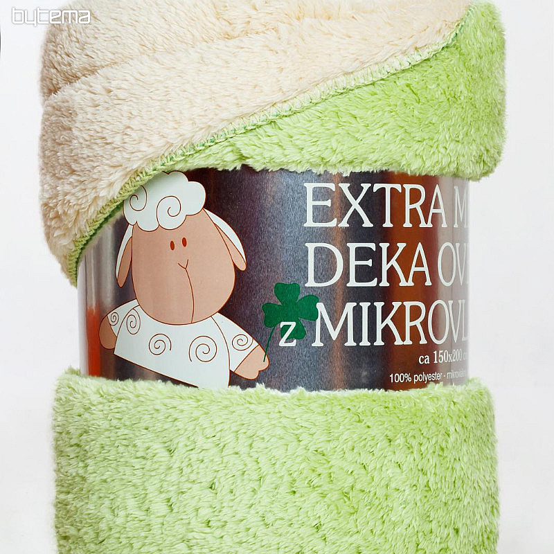 Manta Oveja-oveja 150/200 verde claro/crema