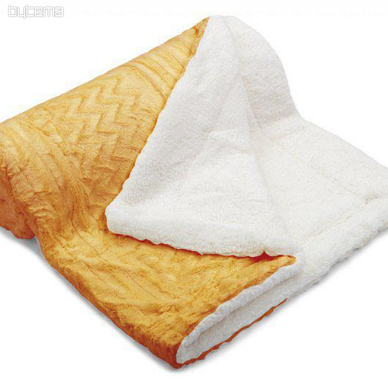 Manta de oveja jacquard - 150x200 naranja