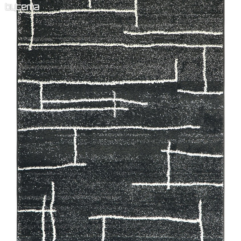 Alfombra pieza DOUX cuadro lienzo líneas gris oscuro