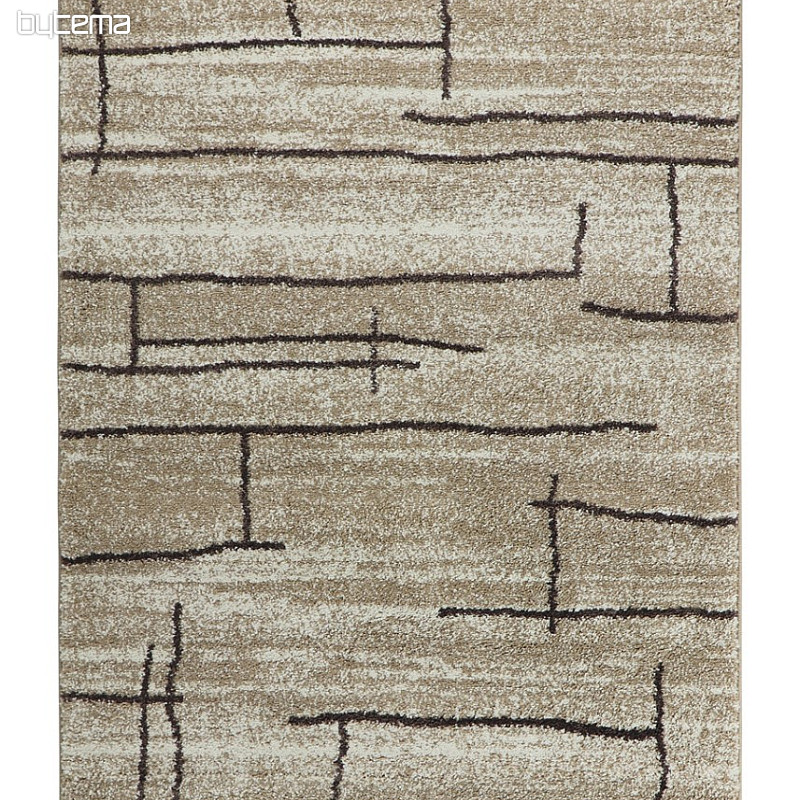 Alfombra pieza DOUX cuadro lienzo líneas beige