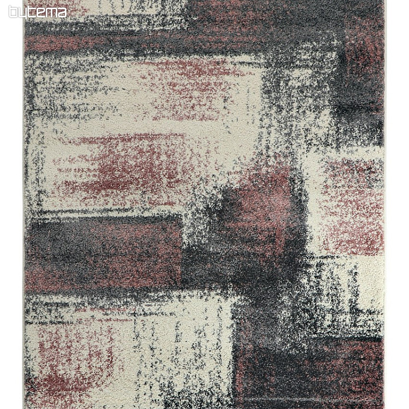 Pieza alfombra DOUX pintura lienzo gris / rosa