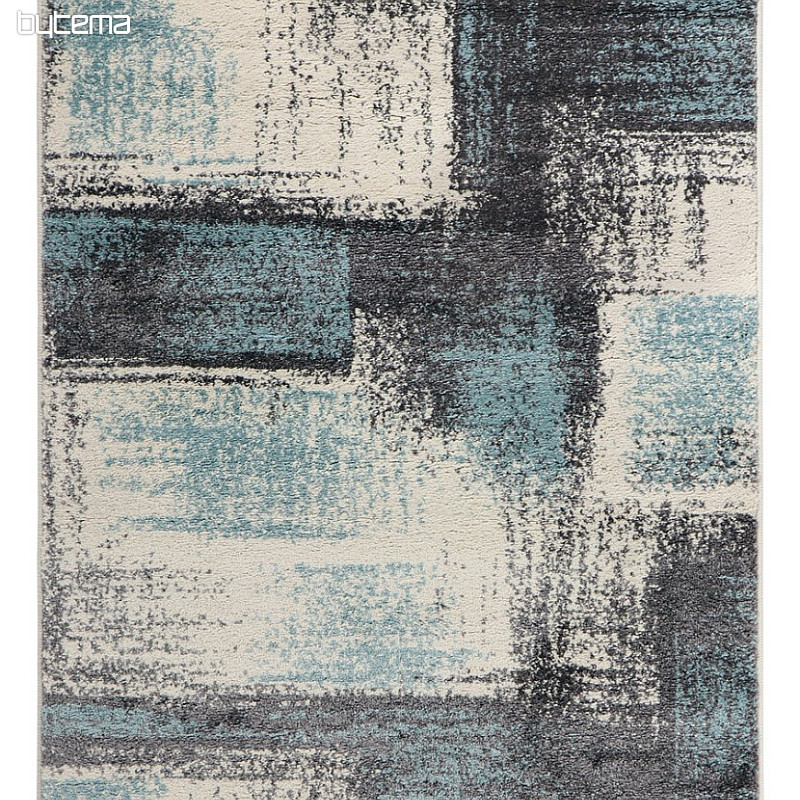 Pieza alfombra DOUX pintura lienzo gris / azul