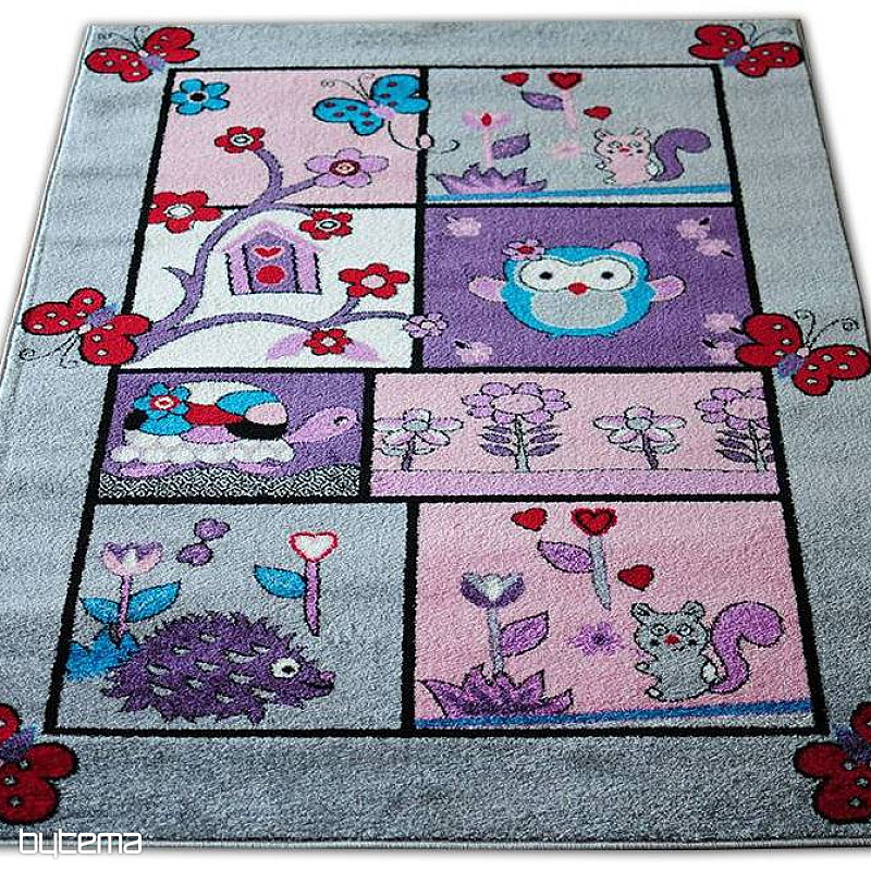 Alfombra infantil ANIMALES gris