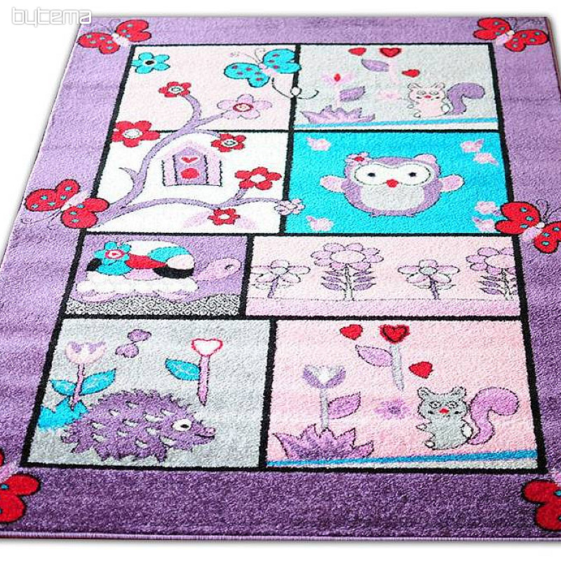 Alfombra infantil ANIMALS lila