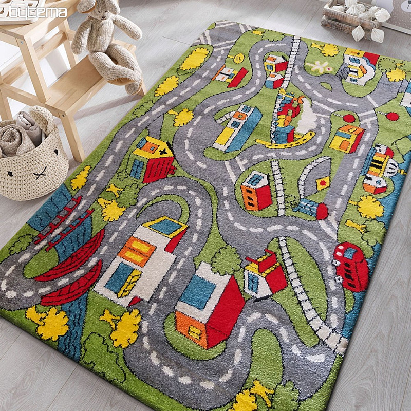 Alfombra infantil MONDO Cesty gris