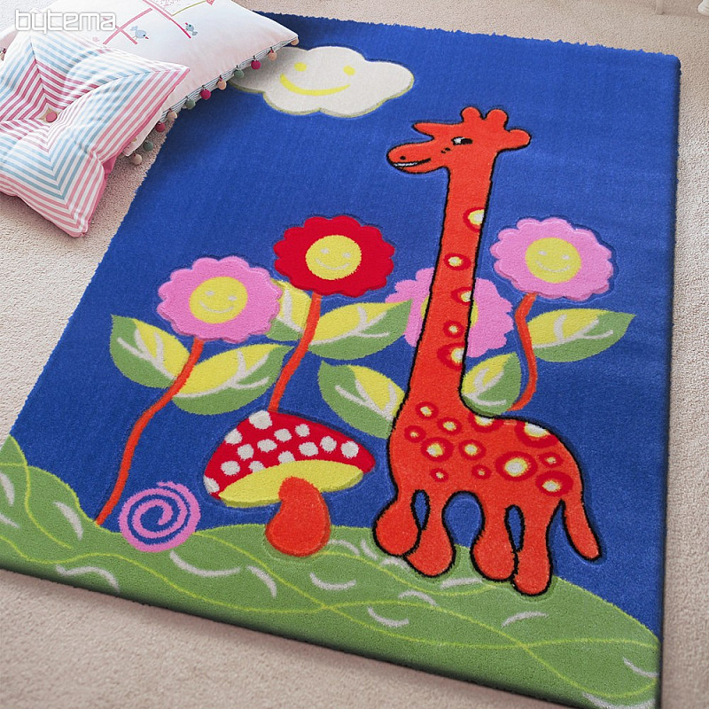 Alfombra infantil KIDS JIRAFA azul