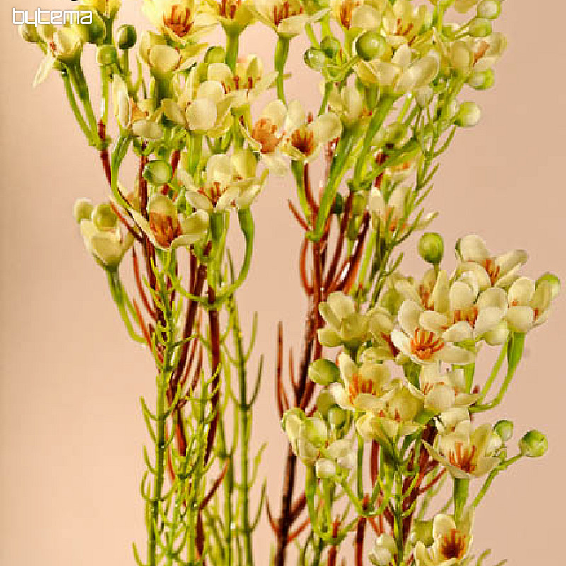 Flor de cera amarilla 78 cm