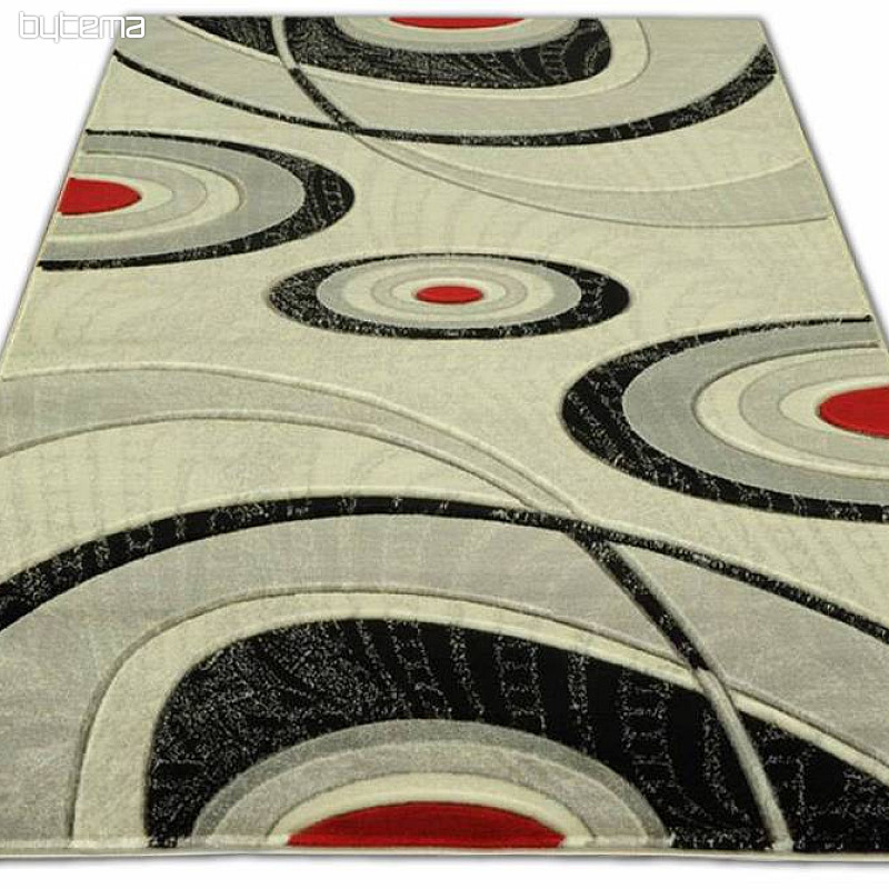 Alfombra pieza FENIX 11 negro/rojo