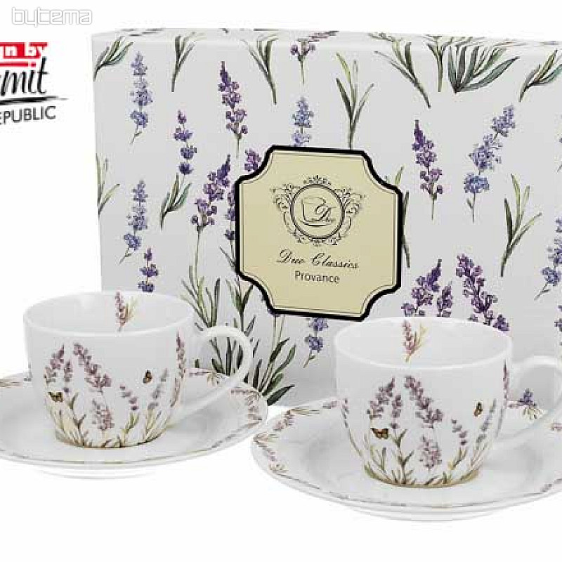 Juego de taza y platillo provenzal de 90 ml