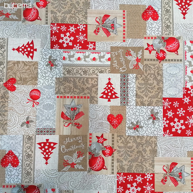 Tela decorativa PATCHWORK Navidad beige