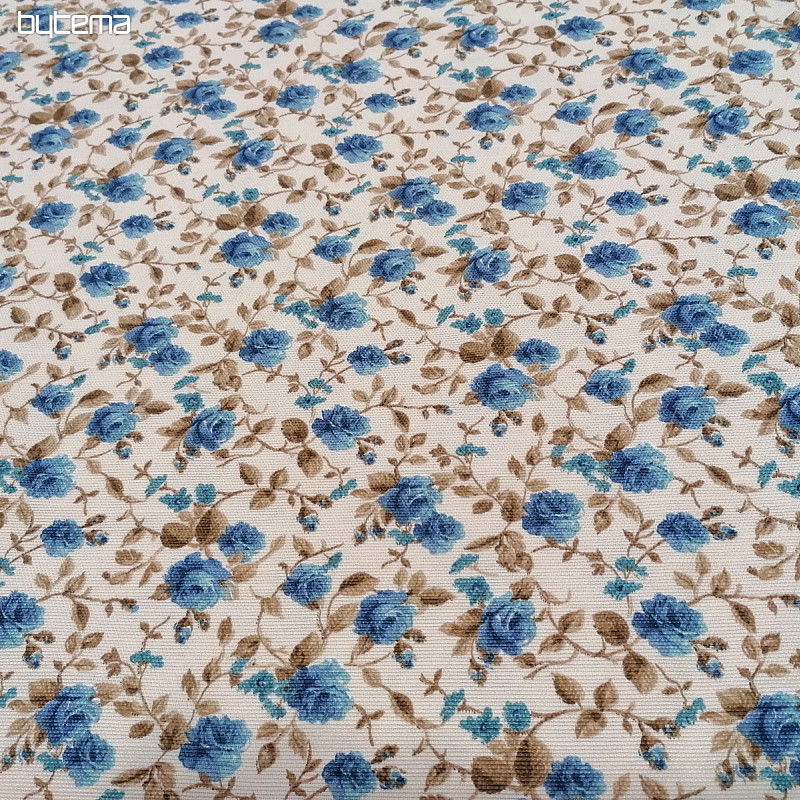 tela decorativa LAURA - pequeñas flores azules
