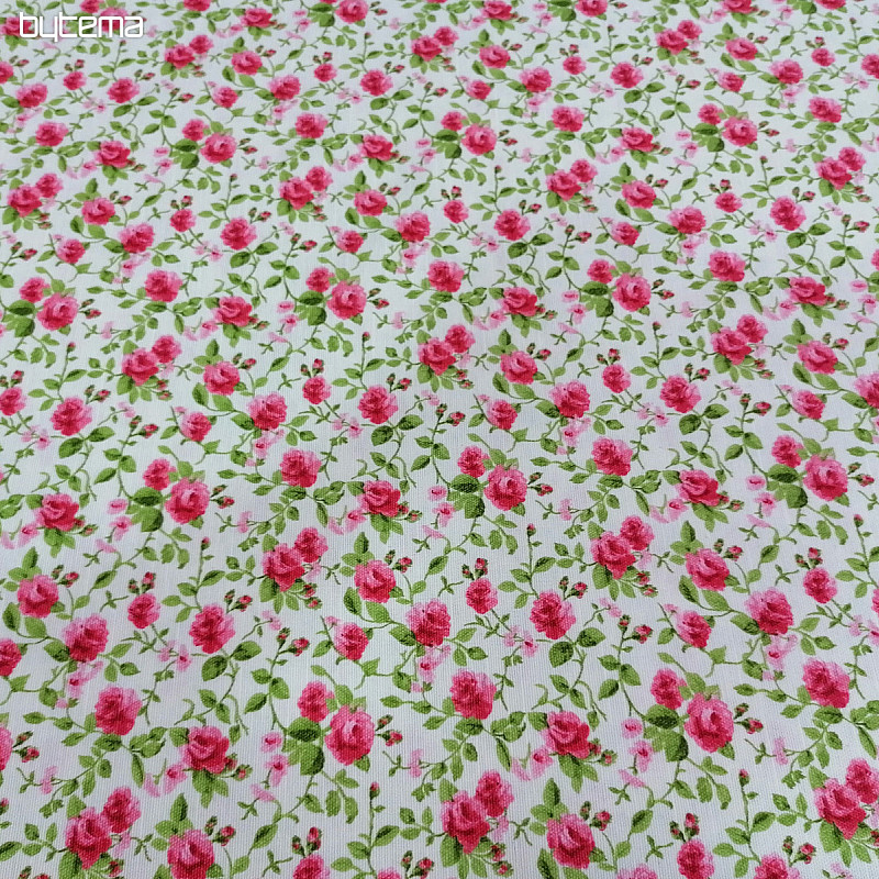 tela decorativa LAURA - pequeñas flores rosas
