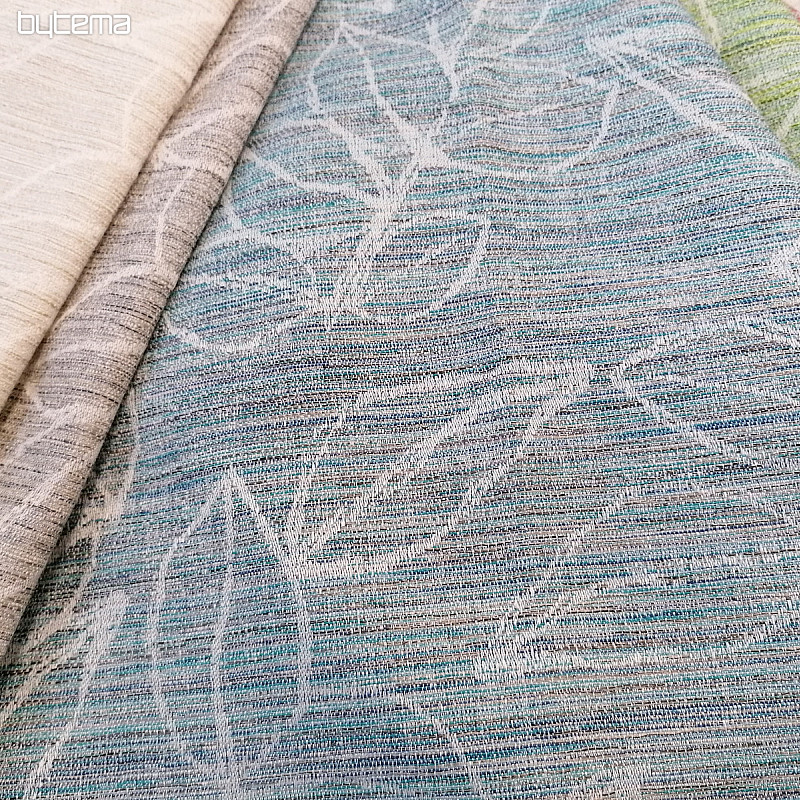 Tela decorativa FLORENTI hojas azul