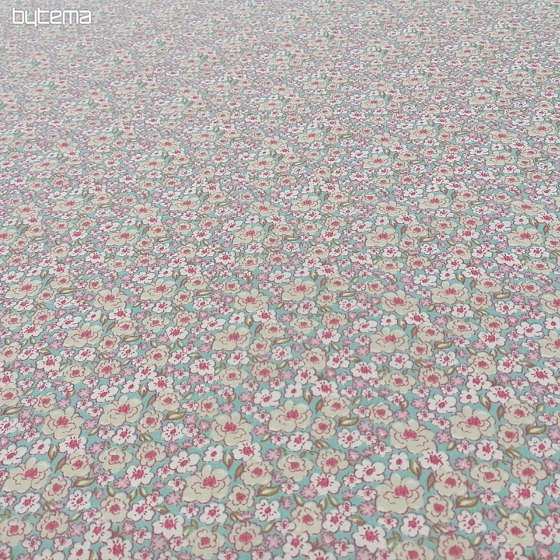 Tela de algodón KALMIA rosa-azul