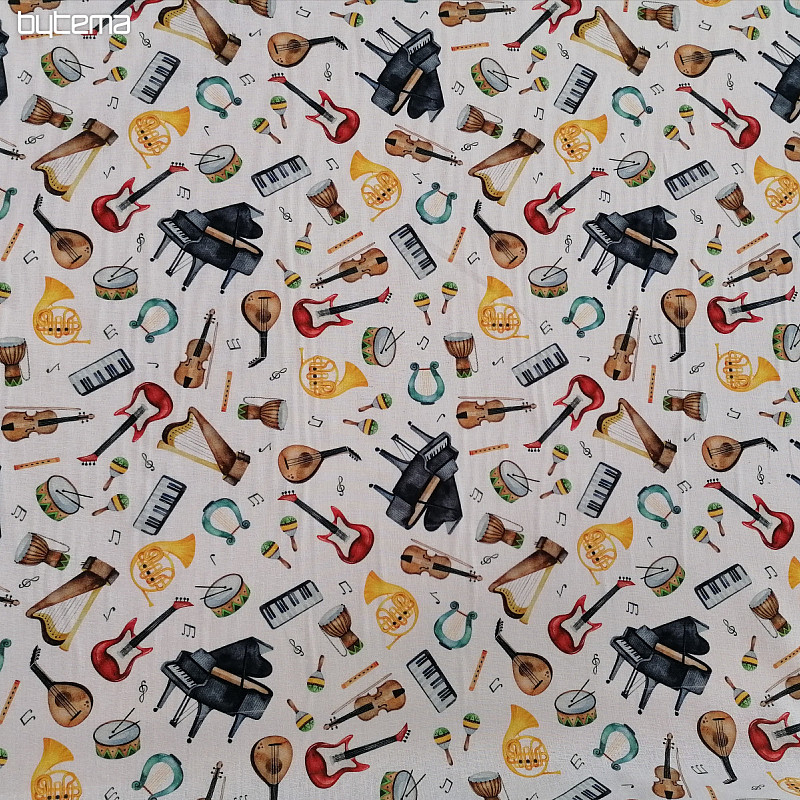 Tela de algodón MÚSICA