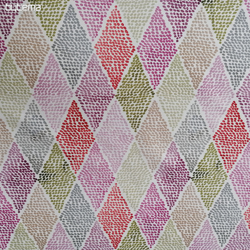 Tela decorativa RHOMBODE rosa-verde