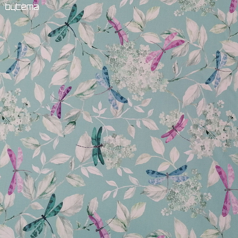Tela decorativa ROSETO DRAGONFLY turquesa