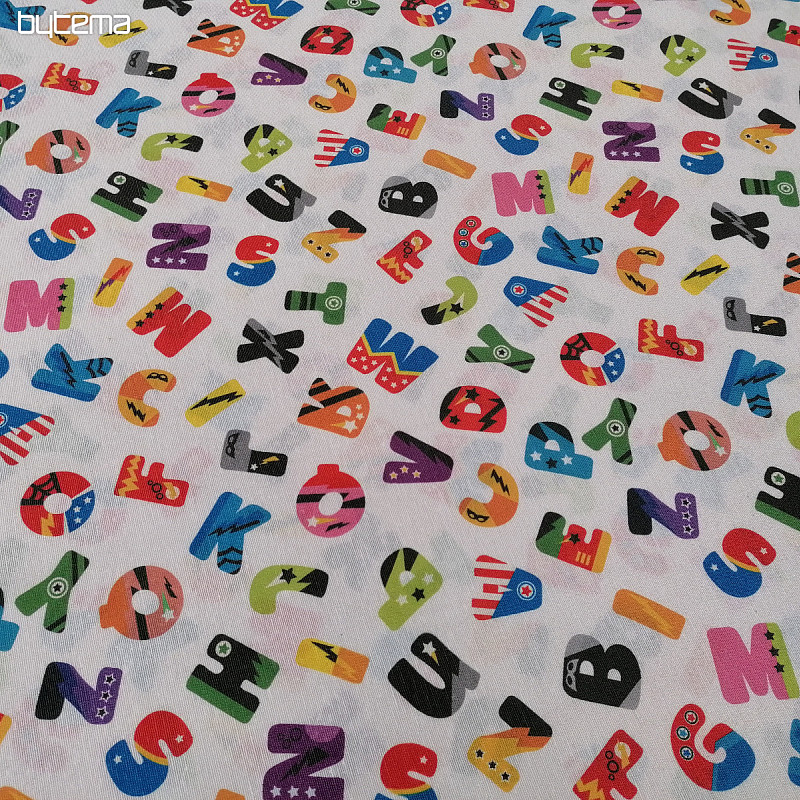 Tela decorativa LETRAS DE COLORES