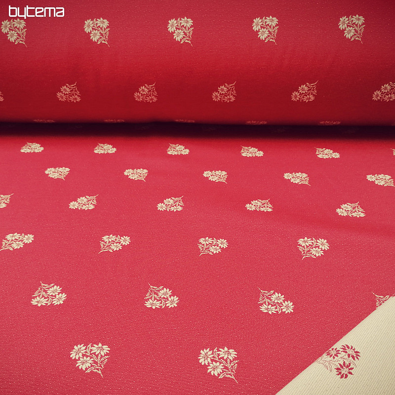 Tela decorativa CORAZÓN FLOR I combinación jacquard