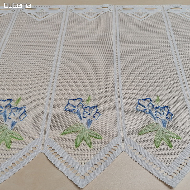 Cortina jacquard DD 875 Flores azules