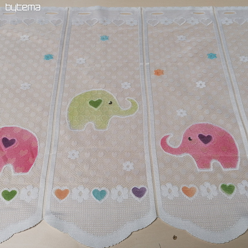 Cortina infantil para vidriera - jacquard SLONICI