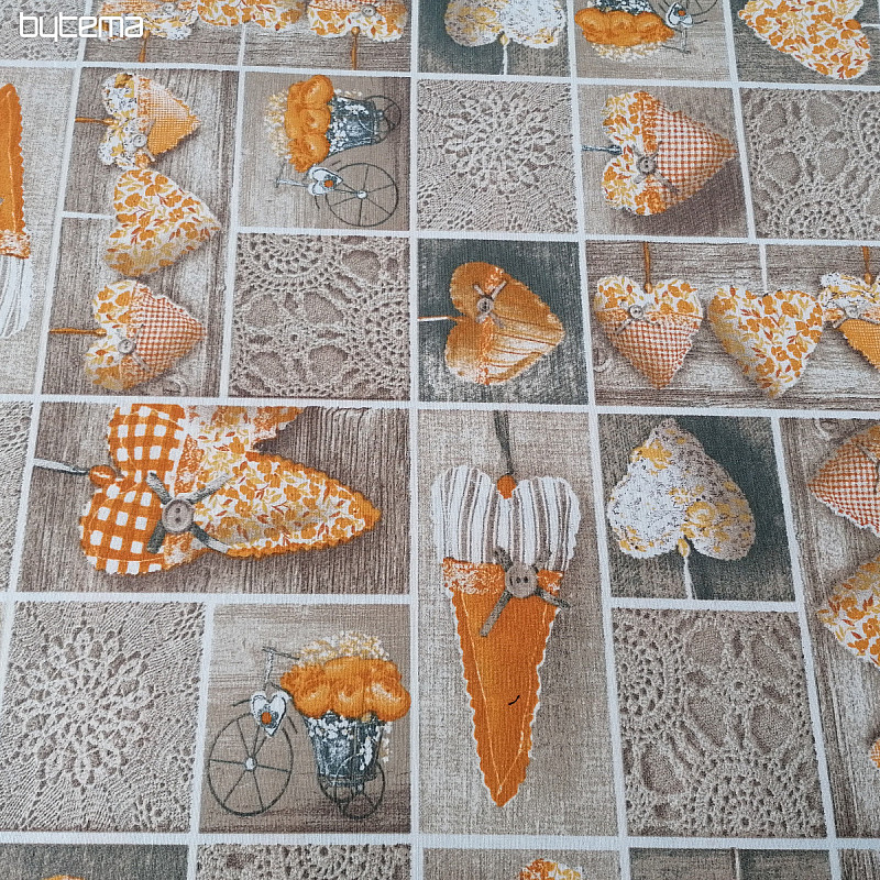 Tela decorativa CORAZÓN DE LIDIA amarillo