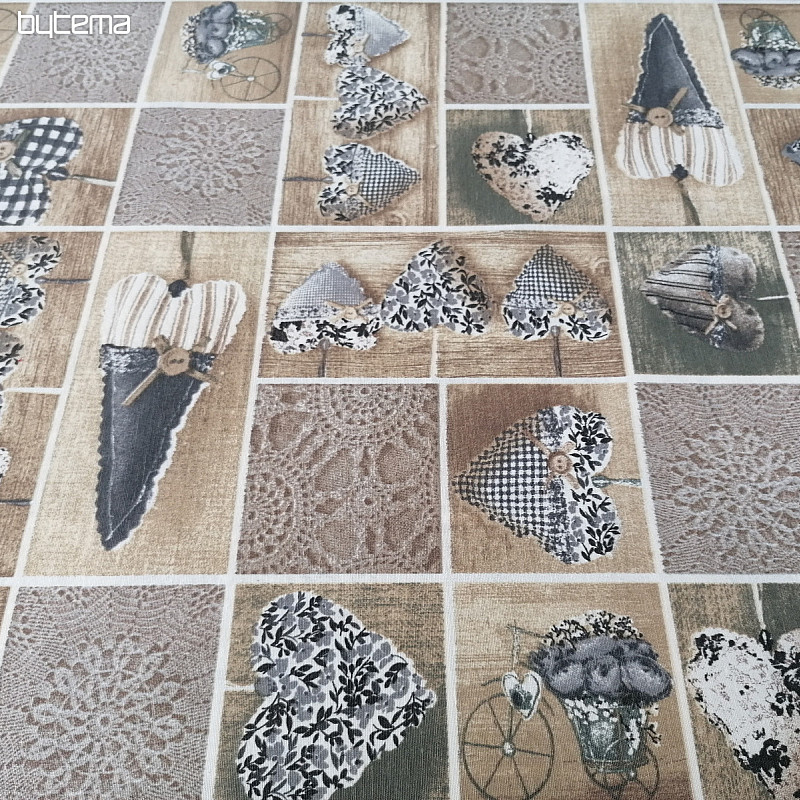 Tela decorativa SRDÍČKA LIDIA gris