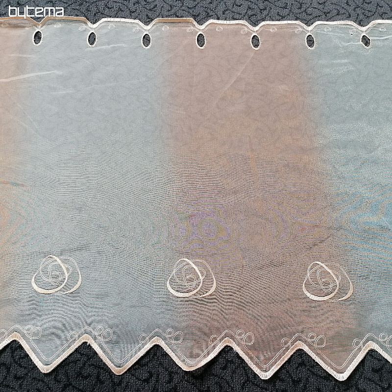 Cortina de vidrieras - voile con bordado 225